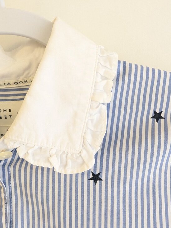 Kate Spade Broome Street Trinkle Star Stripe Button Down blouse Size XS - Picture 10 of 14